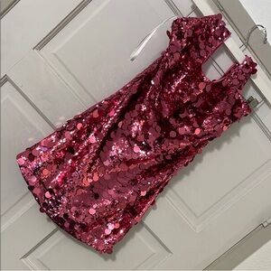Lovers + Friends Pink Sequin Mini Dress